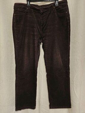 Vintage Basic Edition Women's Corduroy Pants Brown Size 18